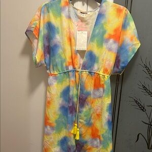 Milken Vibrant Tie-Dye swimsuit cover-up